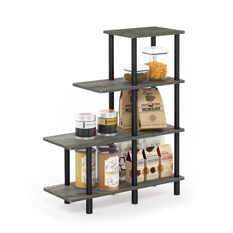 Furinno Turn-N-Tube 4-Tier Cube Ladder Shelf