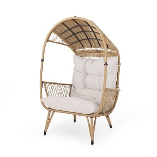 Christopher Knight Home Malia Outdoor Standing Wicker Basket Chair with Cushion