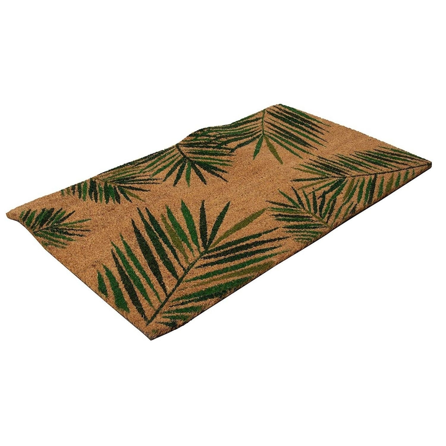 Tropical green palm leaf Decor bathroom Non-Slip Outdoor Indoor Front Door  Mat