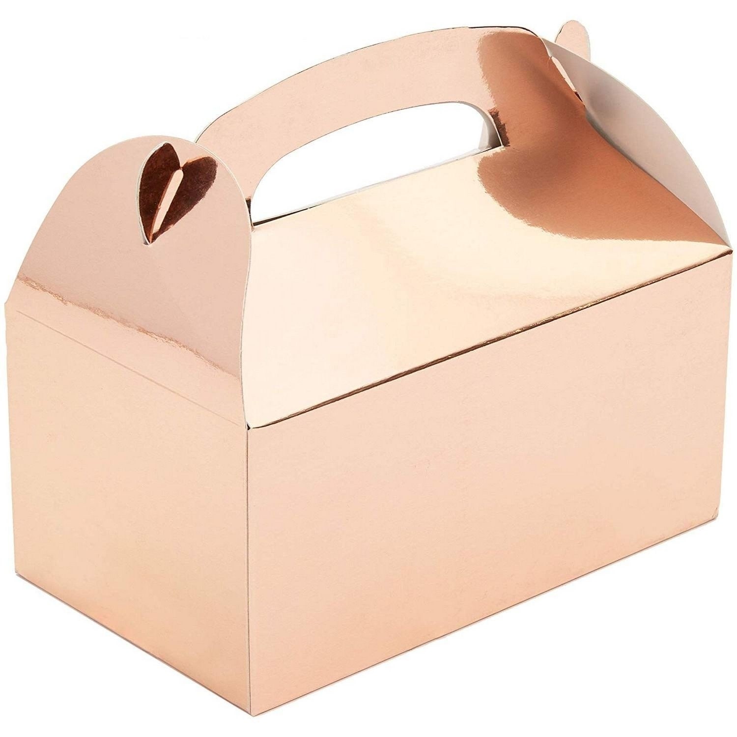 24 Pack Rainbow Gable Boxes (6 Colors) - 6.2x3.5x3.6 Inch Party Favor, Goodie, Treat Boxes For Birthdays