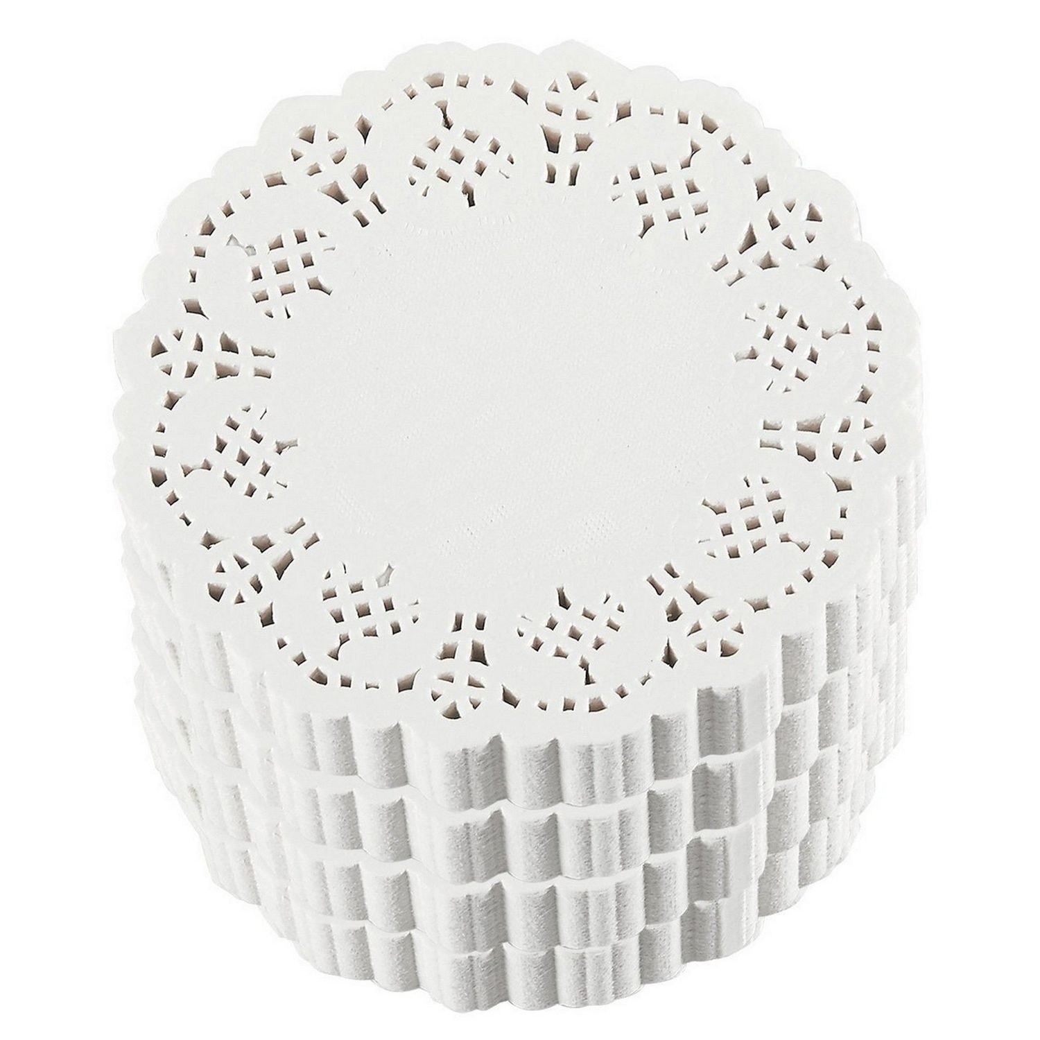 90 Pack Lace Paper Doilies Assorted Sizes White Round Paper Doilies for Food