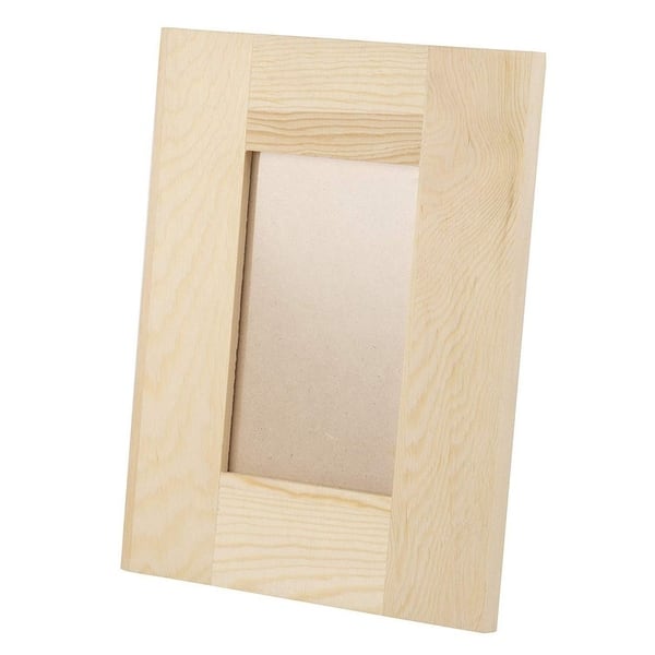 6Pack DIY Unfinished Wooden Picture Frame Hold 4"x6" Photo For Desk