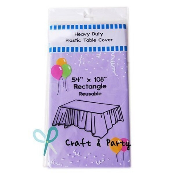 6-Pack Heavy Duty Plastic Tablecloth 54" x 108" Lavender