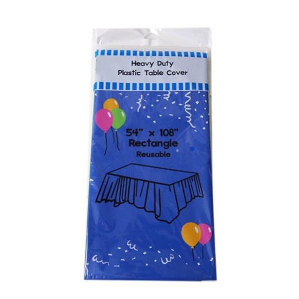 6-Pack Heavy Duty Plastic Tablecloth 54" x 108" Royal Blue