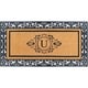 preview thumbnail 123 of 156, Paisley Coir and Rubber Floral Bordered Doormat (30 x 60 in.) Monogrammed U