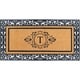 preview thumbnail 117 of 156, Paisley Coir and Rubber Floral Bordered Doormat (30 x 60 in.) Monogrammed T