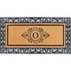 preview thumbnail 87 of 156, Paisley Coir and Rubber Floral Bordered Doormat (30 x 60 in.) Monogrammed O