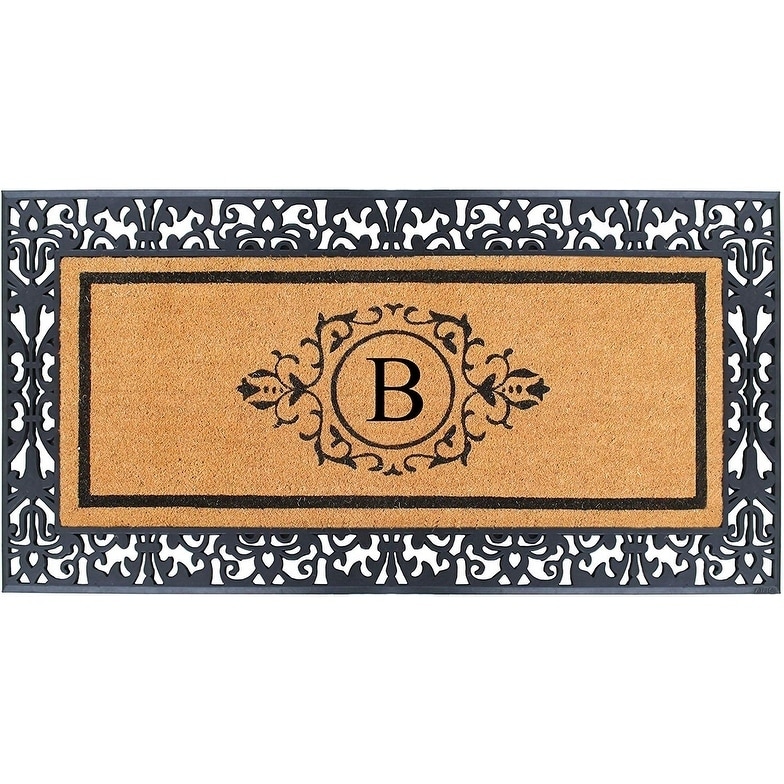 https://ak1.ostkcdn.com/images/products/29875914/A1HC-Black-Paisley-Rubber-and-Coir-Floral-Border-Doormat-30-X60-Monogrammed-Double-Doormat-833077e1-8ef2-4067-939a-65e8ae57c24f.jpg