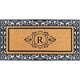 preview thumbnail 105 of 156, Paisley Coir and Rubber Floral Bordered Doormat (30 x 60 in.) Monogrammed R