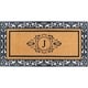 preview thumbnail 58 of 156, Paisley Coir and Rubber Floral Bordered Doormat (30 x 60 in.) Monogrammed J