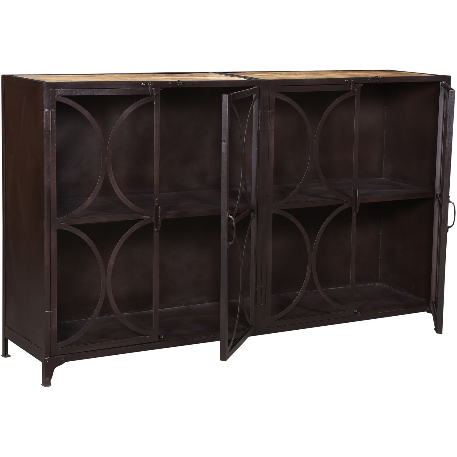 Shop Cambridge Harlington 79 Bronzed Metal 4 Door Cabinet With