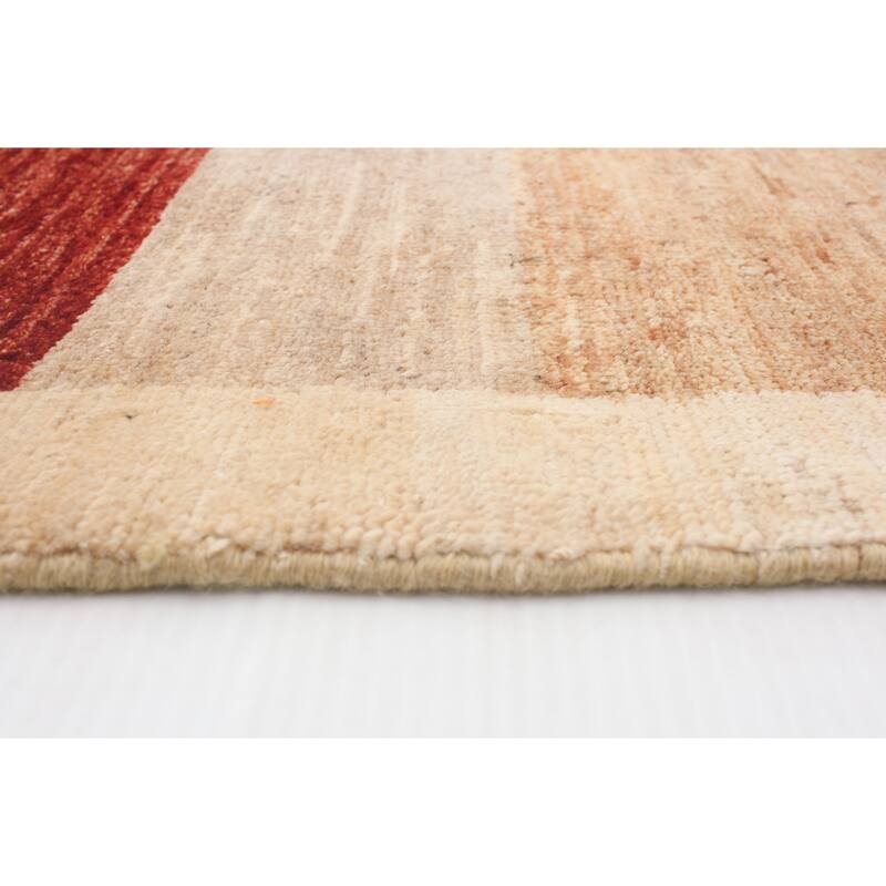 Hand-knotted Peshawar Ziegler Beige Wool Rug - 5'0" x 5'1" Square/5'0 x 5'1