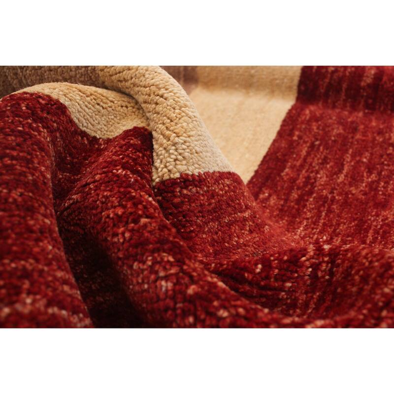 Hand-knotted Peshawar Ziegler Beige Wool Rug - 5'0" x 5'1" Square/5'0 x 5'1