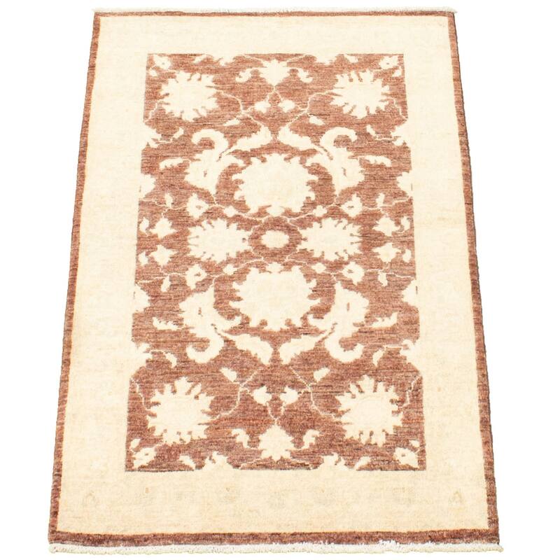 Hand-knotted Chobi Finest Brown Wool Rug - 2'10 x 4'8/2'10" x 4'8"