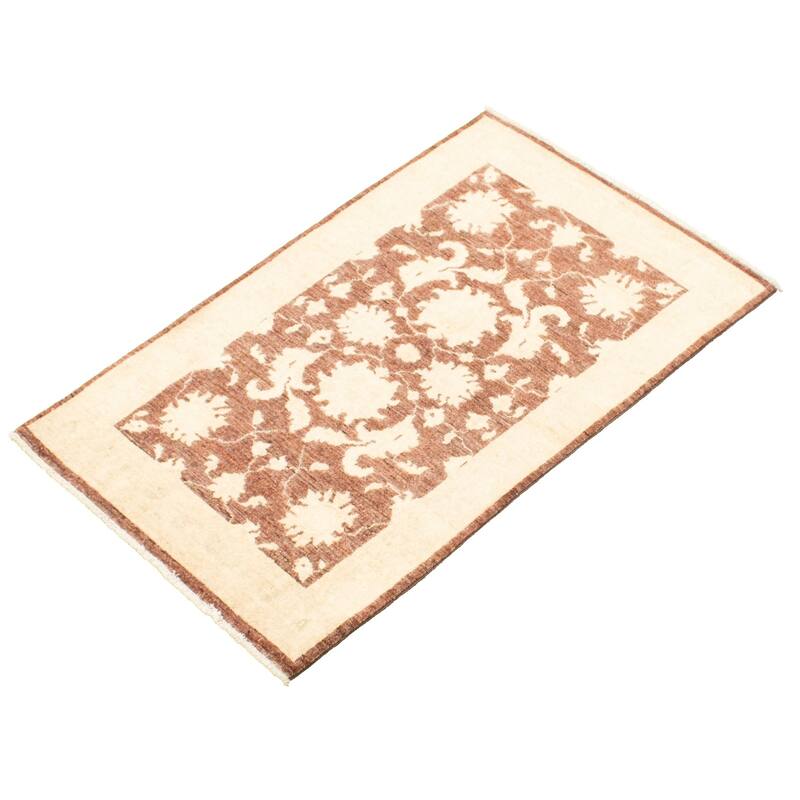 Hand-knotted Chobi Finest Brown Wool Rug - 2'10 x 4'8/2'10" x 4'8"