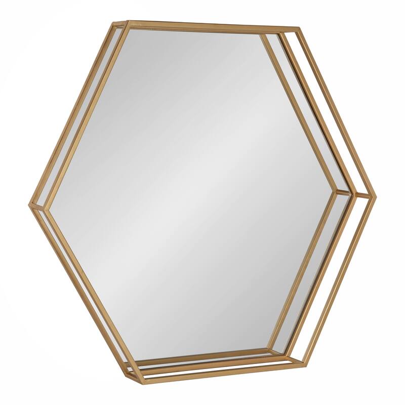 Kate and Laurel Felicia Hexagon Mirror - 30x2.5x26