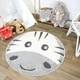 preview thumbnail 7 of 14, Mod-Tod Animal Round Shag Kids Rug