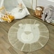 preview thumbnail 1 of 14, Mod-Tod Animal Round Shag Kids Rug 3'11" Round - Lion Tan - Round