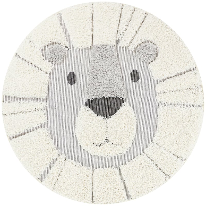 Mod-Tod Animal Round Shag Kids Rug