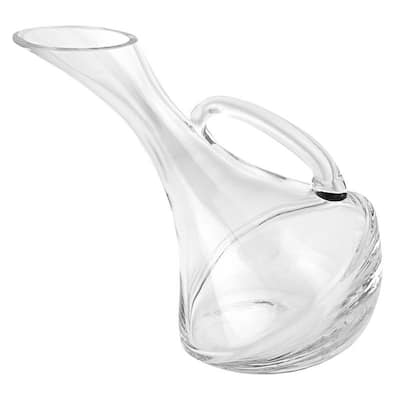 European Mouth Blown Olivia Leaning Wine Carafe h7"- 32 oz.