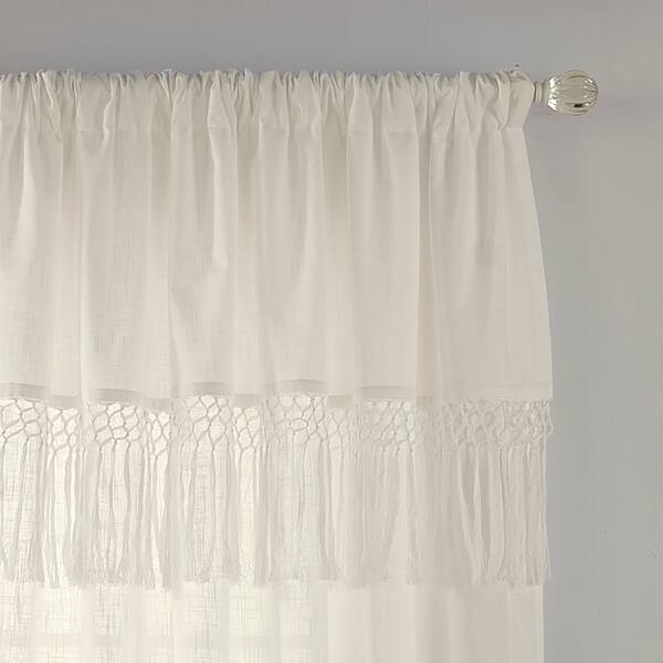 Shop Calypso Macrame Tassel Semi Sheer Window Curtain Free