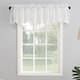 No. 918 Delia Embroidered Floral Sheer Rod Pocket Curtain Valance - 50 x 17 - Ivory