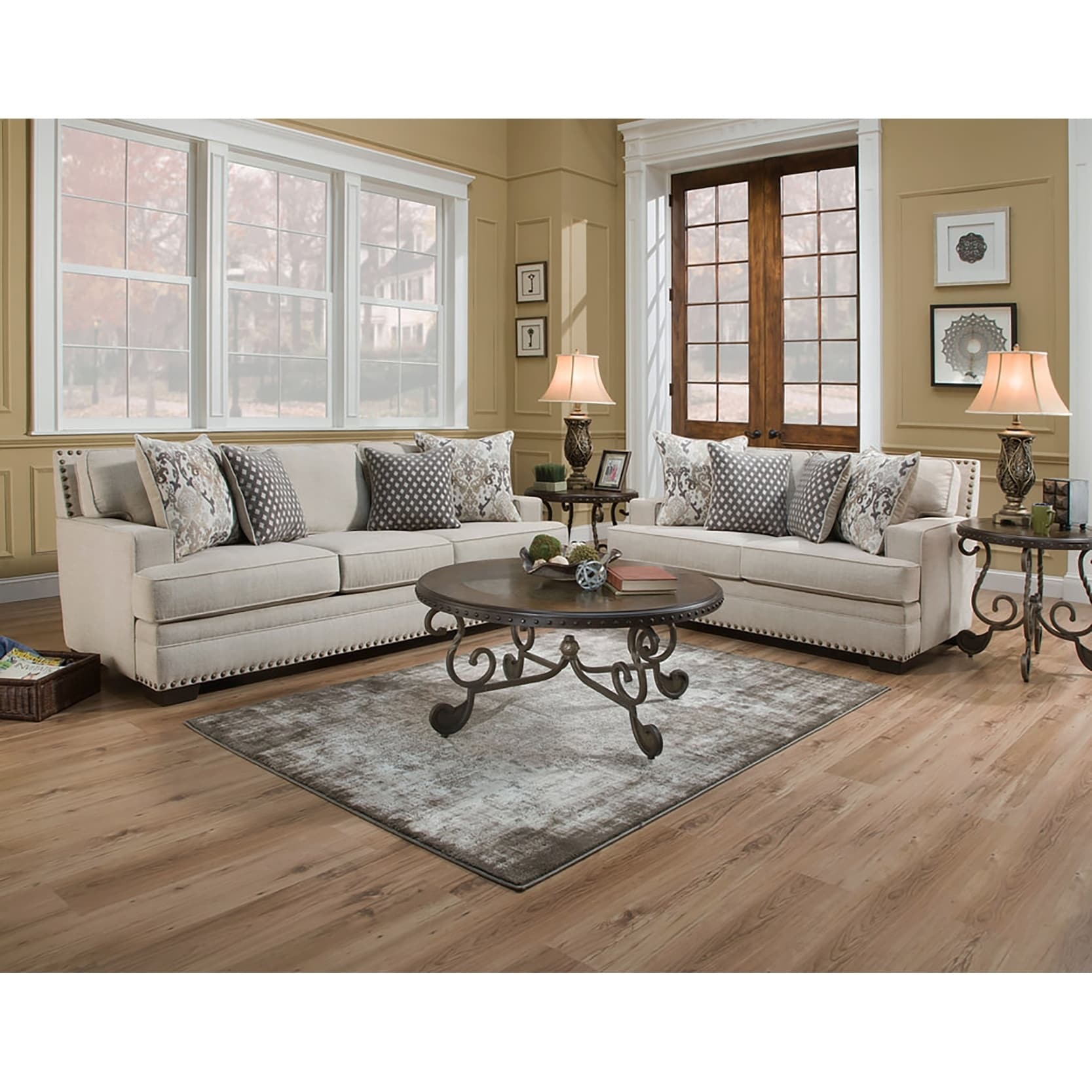 Bettina Sofa Loveseat Set Oyster Free Shipping Today Bettina Sofa Loveseat Set