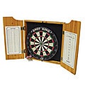 Las Vegas Bristle Dartboard Wood Cabinet Set with Two Sets of Darts
