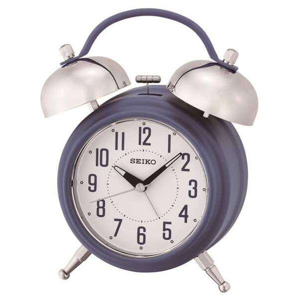 slide 1 of 1, Seiko 7" Traditional Dual Bell Alarm with Snooze, Dial & Light