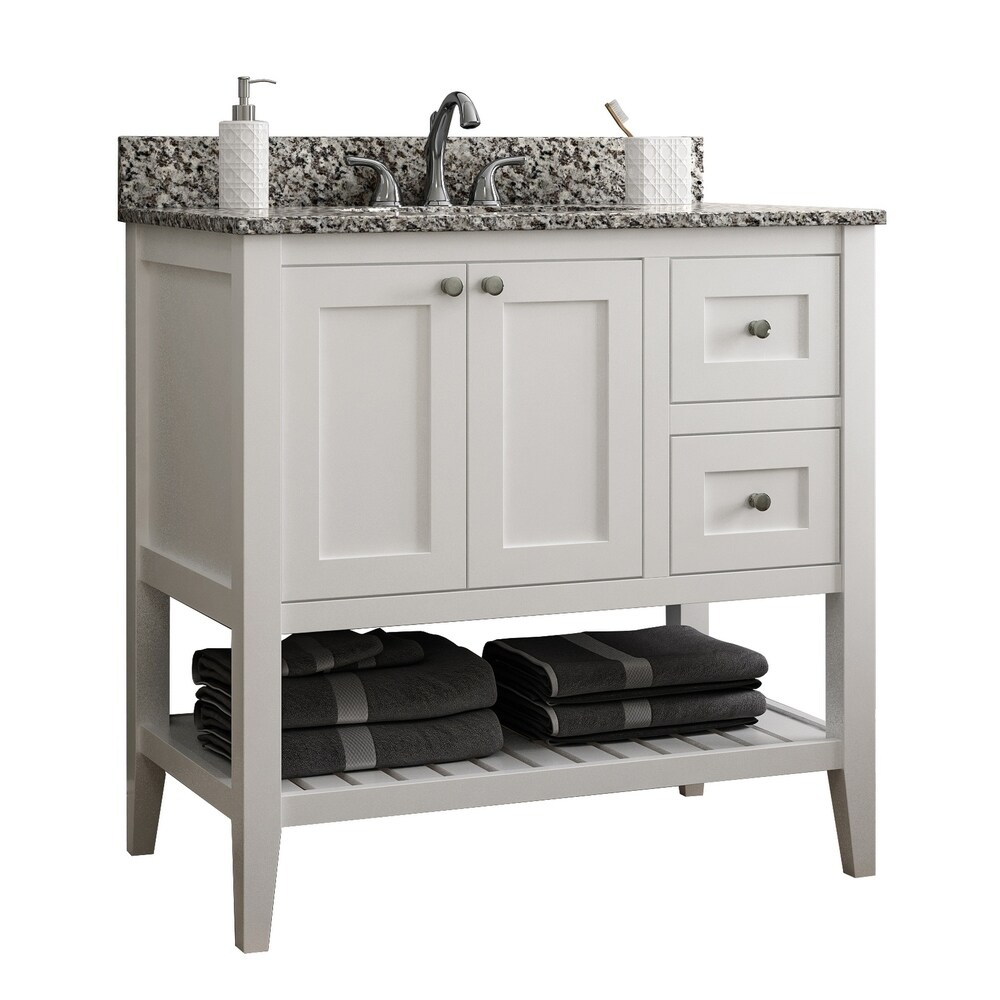 New Maple Walnut Single Sink Bathroom Vanity Base Cabinet 36 Wide