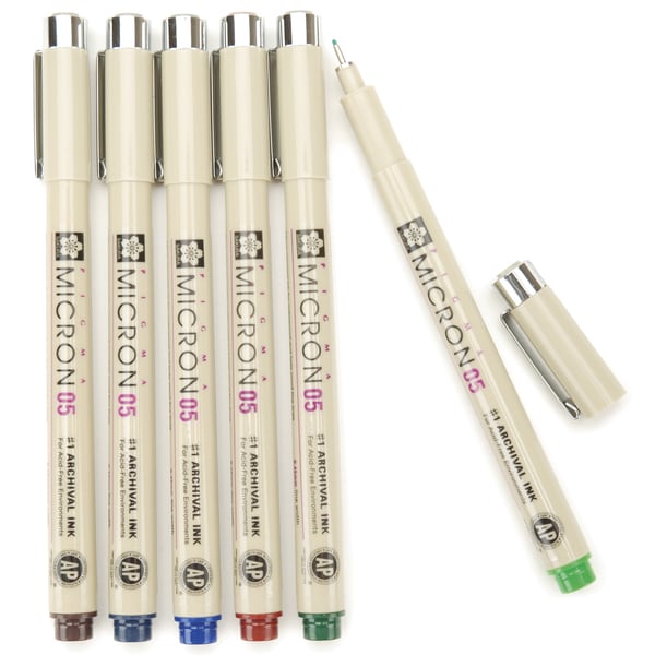 Sakura Pigma Micron Pens #05 0.45mm (Set of 6) - Free Shipping On ...