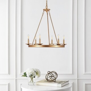 Safavieh Joris 6Lt Chandelier (Gold) - Chandeliers For Bedrooms by Overstock.com