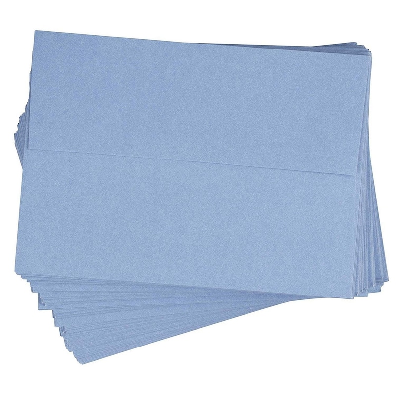 Paper Junkie 96 Pack Light Blue 5x7 Envelopes for Invitations, A7 Size for Greeting Cards