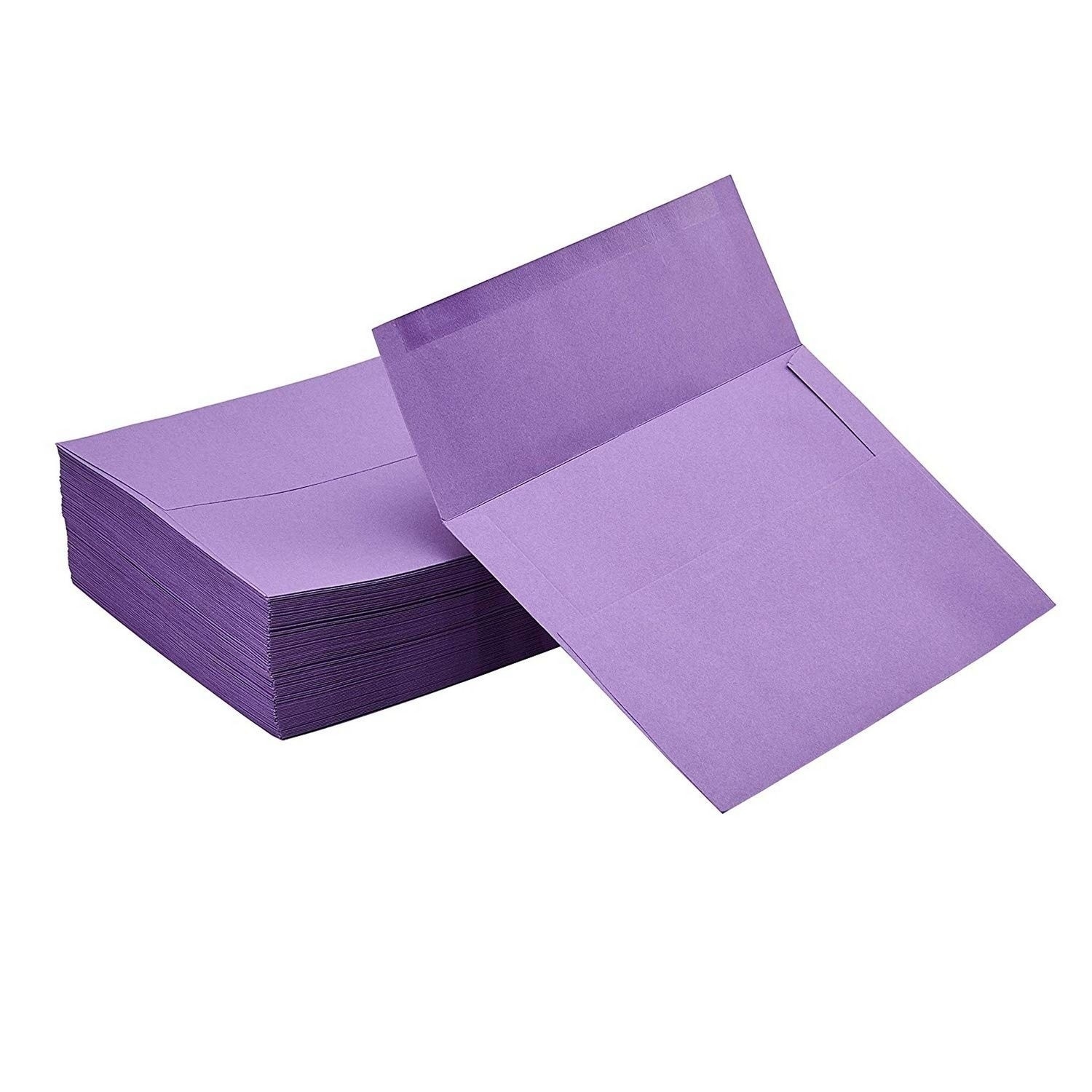 100-Pack A7 Envelopes, Party Invite Envelope, Purple, 5.25 x 7.25 inches