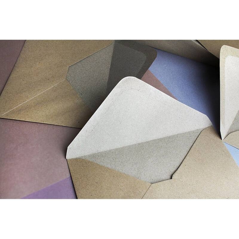 Paper Junkie Kraft Paper Invitation Envelopes 4x6 A6 V-Flap Envelopes, 50 Pack