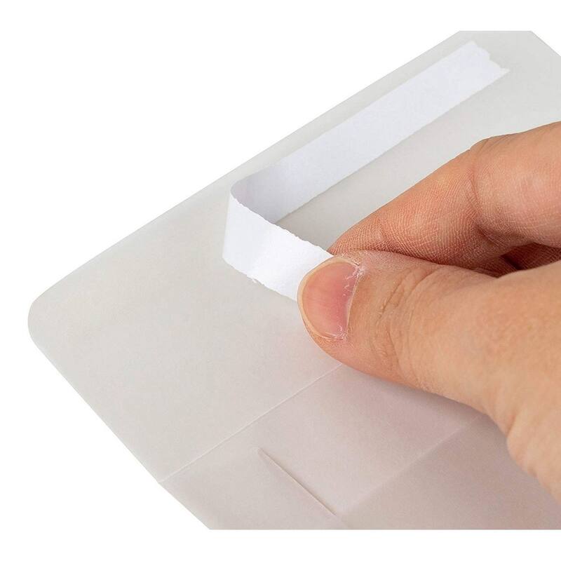 Paper Junkie 25-Pack A7 Transparent 5x7 Vellum Envelopes for Wedding, Peel and Press Flap