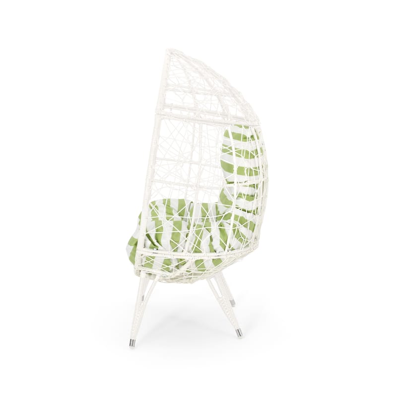Christopher Knight Home Gavilan Indoor Wicker Teardrop Chair with Cushion