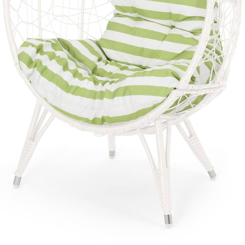 Christopher Knight Home Gavilan Indoor Wicker Teardrop Chair with Cushion