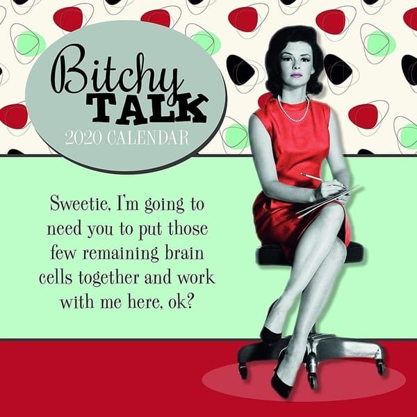 Shop 2020 Wall Calendar 12 16 Month Funny Quotes Bitchy Talk