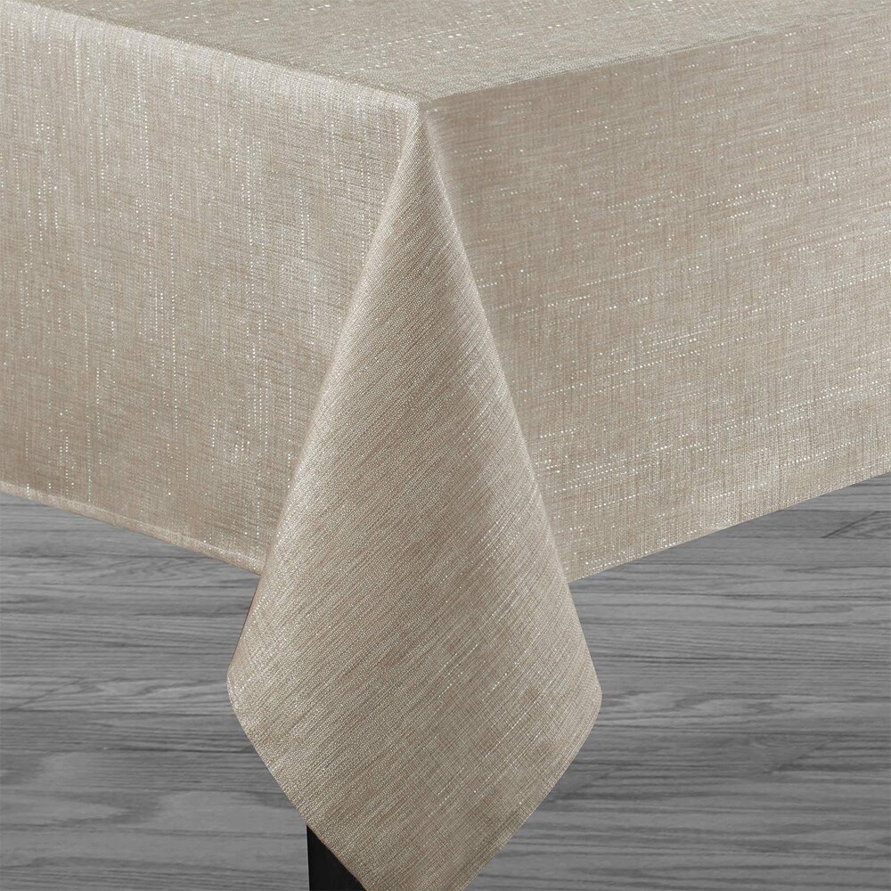 Polyester Metallic Blend Tablecloth 60 X 104 Linen Free Polyester Metallic Blend Tablecloth