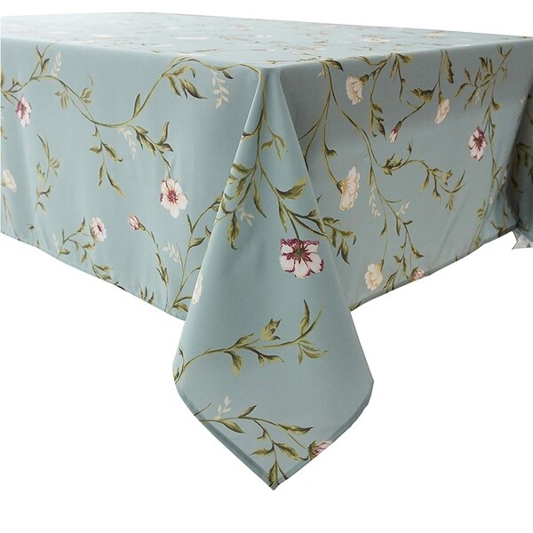Polyester Lace Water Resistant Rectangle Tablecloth 60" X 84" Floral7