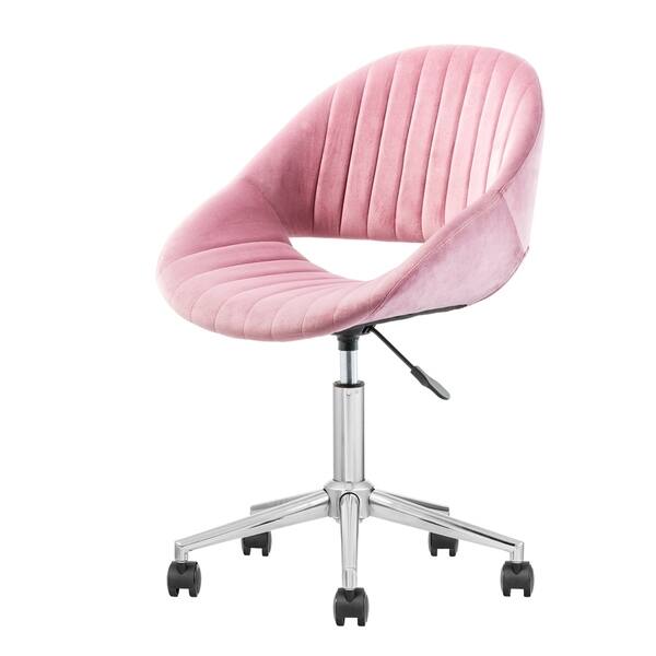 Shop Ovios Cute Desk Chair Plush Velvet Office Chair For Home Or