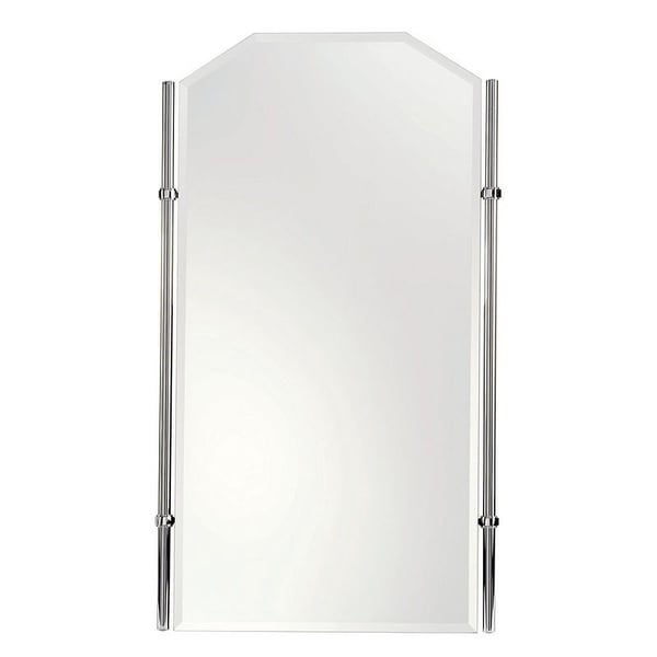26in x 36in Rectangular Framed Mirror - Satin Nickel