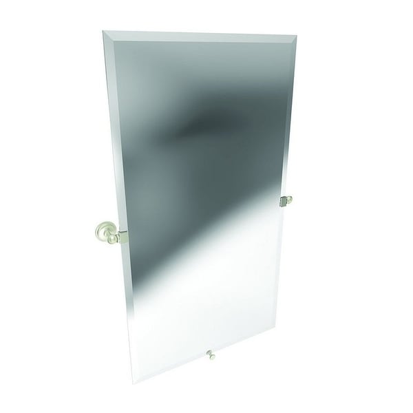 Satin Nickel Large Mirror - Satin Nickel
