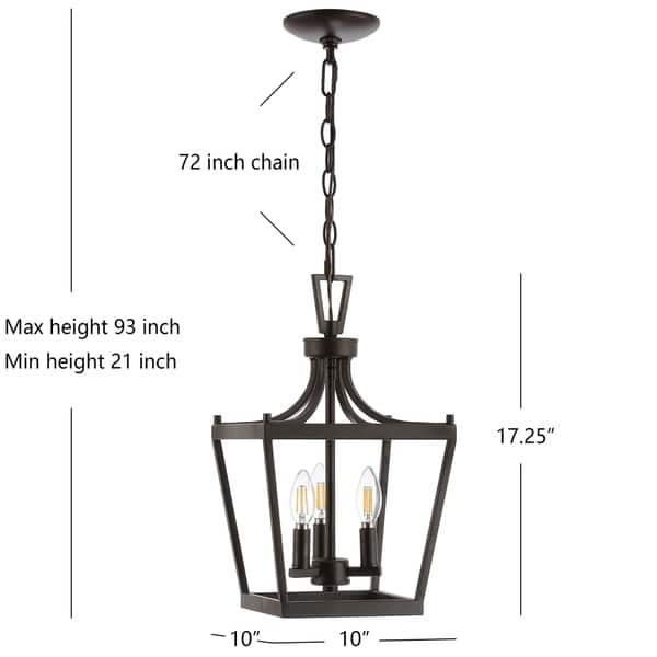 Safavieh Larton 3Lt Pendant - 10"x10"x21-93"
