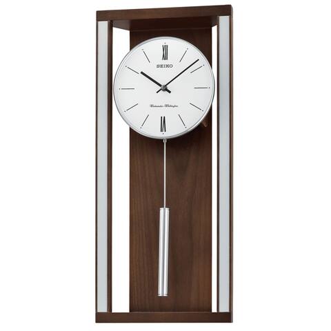Seiko Modern & Sophisticated Wall Clock with Pendlum and Dual Chimes