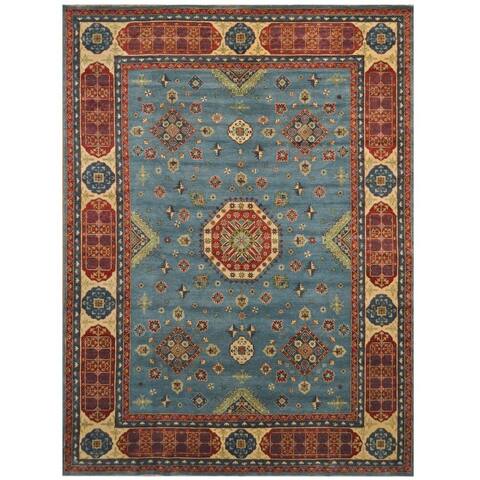 Handmade One-of-a-Kind Tribal Kazak Rug (Afghanistan) - 10' x 13'10