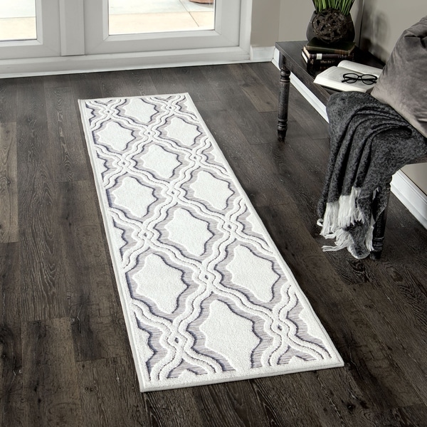 My Texas House by Orian Indoor/Outdoor Cotton Blossom Natural Gray Runner - 1'11" x 7'6"