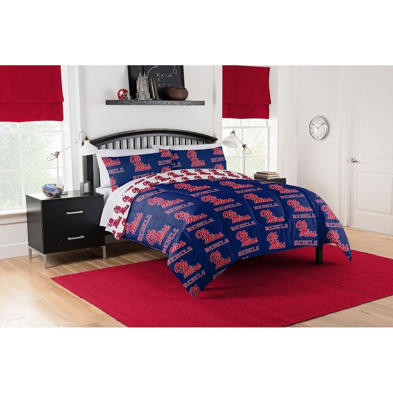 NCAA Mississippi Ole Miss 5-piece Full Bed In a Bag Set