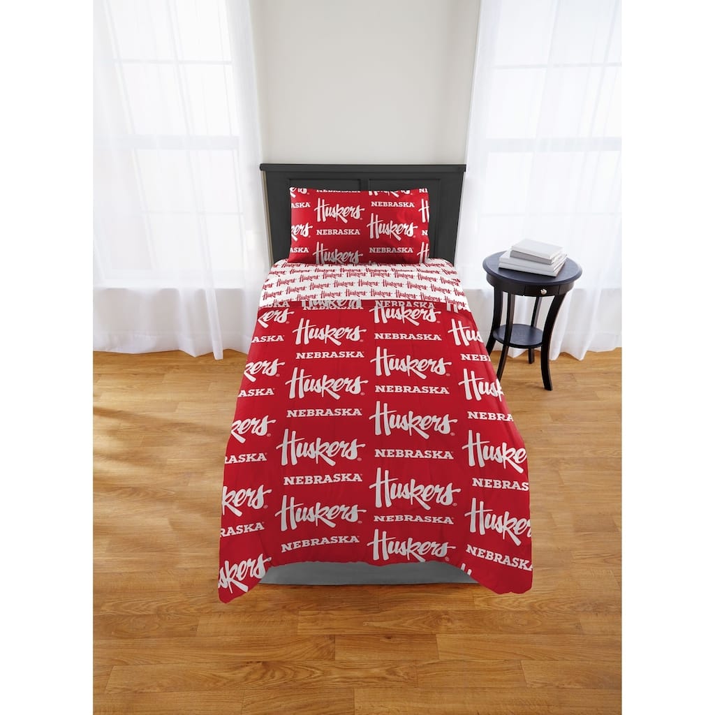 NCAA Nebraska Cornhuskers Twin Bed In a Bag Set